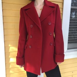 Victoria’s Secret Red Wool Pea Coat